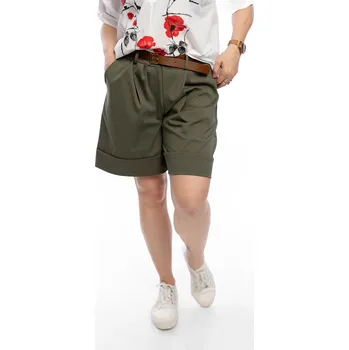 Dámské kraťasy Italy fashion Dámské elegantní kraťasy ZOE Barva: Khaki, Velikost: UNI: M-XL