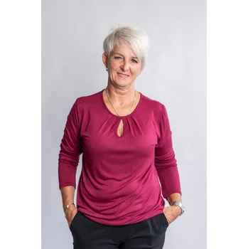 Italy fashion Tričko do gumy BASIC long kapka Barva: Vínová, Velikost: UNI: L-2XL