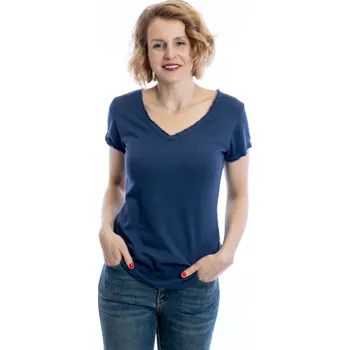 Dámské tričko Italy fashion Dámské tričko NOEMI Barva: Tmavě modrá, Velikost: UNI: L/XL