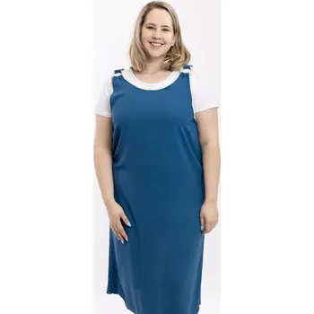 Dámské šaty Italy fashion Dlouhé šaty WOOD maxi Barva: Petrolejová, Velikost: UNI: L-2XL