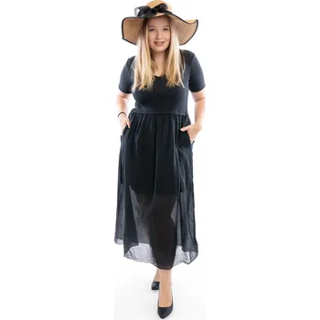 Dámské šaty Italy fashion Letní šaty SARAH Barva: Černá, Velikost: UNI: M-XL