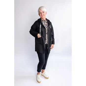 Dámský svetr Italy fashion Kardigan NEVIA short Barva: Černá, Velikost: UNI: XL-3XL