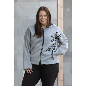 Dámská mikina Italy fashion Dámská mikina ERIS Barva: Šedá, Velikost: UNI: XL-4XL