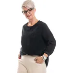 Italy fashion Manšestrová halenka MELANIE Barva: Černá, Velikost: UNI: L-2XL