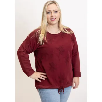 Pánská móda Italy fashion Tričko s výšivkami HEDA Barva: Vínová, Velikost: UNI - L-2XL