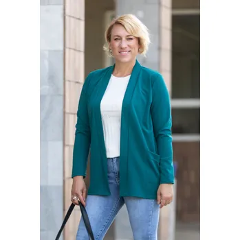 Dámský svetr SYLVIA Dámský kardigan VIENNA Barva: Petrolejová, Velikost: 48