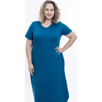 Dámské šaty Italy fashion Šaty ATENA Barva: Petrolejová, Velikost: UNI: XL-4XL