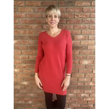 Dámský svetr Italy fashion Elegantní svetr JULIETT Barva: Červená, Velikost: UNI - M-XL