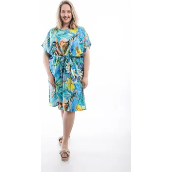 Dámské šaty Benter Letní šaty TIMOTHY [16607] Barva: Modrá, Velikost: 3XL/4XL