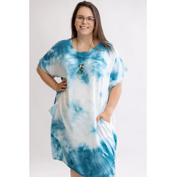 Dámské šaty Italy fashion Šaty BATIC Barva: Petrolejová, Velikost: UNI - XL-4XL