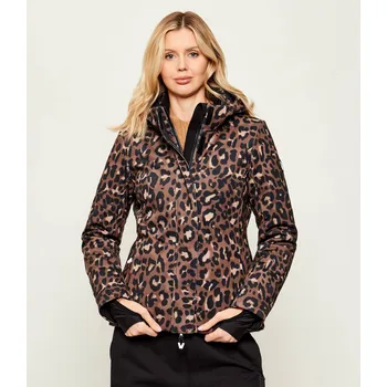 EA7 EMPORIO ARMANI SKI KITZBUHEL SOFTSHELL JACKET WOMAN FANCY BROWN ANIMALIER Velikost: M
