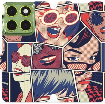 Pouzdro na mobilní telefon Flipové pouzdro Mobiwear - Motorola Edge 70 - VP18P Komiks (Knížkové flip pouzdro, obal, kryt na mobil Motorola Edge 70 - VP18P Komiks, materiál Umělá kůže + TPU - ochrana 360°, stojánek, silikonová vanička, magnetické zavírání)