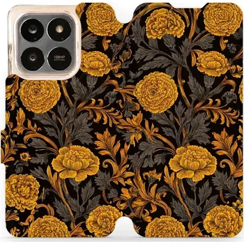 Pouzdro na mobilní telefon Flipové pouzdro Mobiwear - Honor X7d - V173S Žlutá kvítka (Knížkové flip pouzdro, obal, kryt na mobil Honor X7d - V173S Žlutá kvítka, materiál Umělá kůže + TPU - ochrana 360°, stojánek, silikonová vanička, magnetické zavírání)