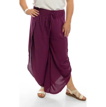 Dámské kalhoty Italy fashion Dámské letní kalhoty KIARA Barva: Fialová, Velikost: UNI: větší S-L