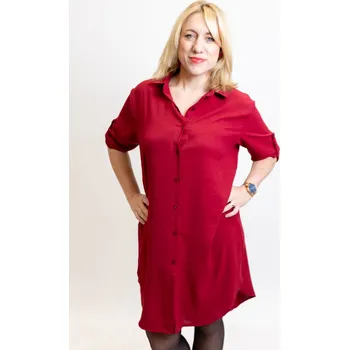 Dámská košile Italy fashion Dlouhá košile CLARA Barva: Vínová, Velikost: UNI: L-2XL