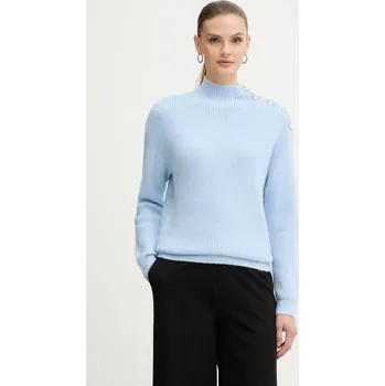 Pánský svetr Svetr z vlněné směsi Morgan MSTORI modrá 50X, vel. S