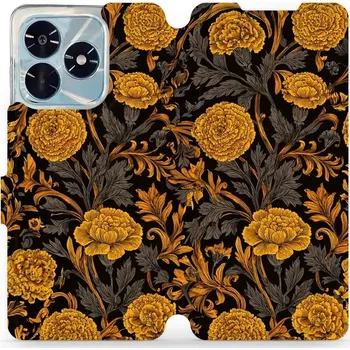 Pouzdro na mobilní telefon Flipové pouzdro Mobiwear - Honor X5c Plus - V173S Žlutá kvítka (Knížkové flip pouzdro, obal, kryt na mobil Honor X5c Plus - V173S Žlutá kvítka, materiál Umělá kůže + TPU - ochrana 360°, stojánek, silikonová vanička, magnetické zavírání)