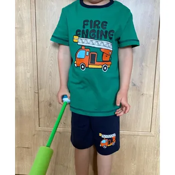 Dětská móda WOLF klučičí pyžámko hasiči Barva: Modrá, Velikost: 128