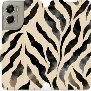 Pouzdro na mobilní telefon Flipové pouzdro Mobiwear - Motorola Moto G06 Power - VA53S Zebří (Knížkové flip pouzdro, obal, kryt na mobil Motorola Moto G06 Power - VA53S Zebří, materiál Umělá kůže + TPU - ochrana 360°, stojánek, silikonová vanička, magnetické zavírání)