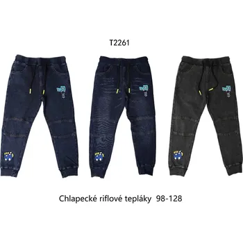 Dětská móda WOLF klučičí Džínové tepláky (malá řada) Barva: Černá, Velikost: 116