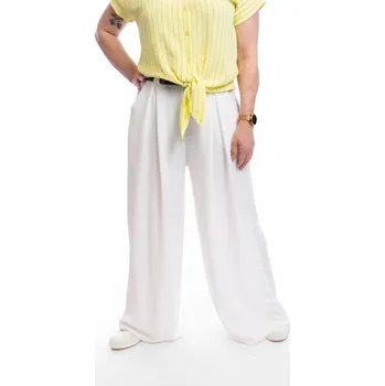 Dámské kalhoty Italy fashion Dámské široké kalhoty DELI Barva: Bílá, Velikost: UNI: S-XL