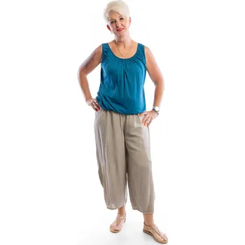 Italy fashion Dámské tílko do gumy BASIC Barva: Petrolejová, Velikost: UNI: XL-3XL