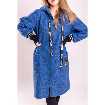 Italy fashion Kabát STAR Barva: Modrá, Velikost: UNI - L-2XL
