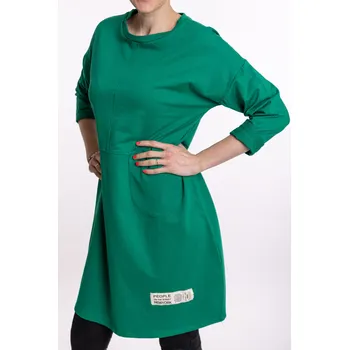 Dámské šaty Italy fashion Mikinové šaty BASIC Barva: Zelená, Velikost: UNI