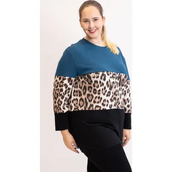 Dámský svetr Italy fashion Svetr NALA Barva: Petrolejová, Velikost: UNI: XL-3XL