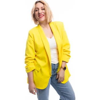 Dámské sako Italy fashion Dámské sako SCARLET Barva: Žlutá, Velikost: UNI: L-2XL