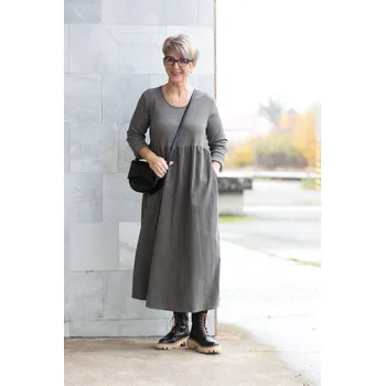 Dámské šaty Italy fashion Dlouhé šaty COLETTE Barva: Cappuccino, Velikost: UNI: XL-3XL