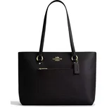 COACH Kabelka Station Tote Bag Crossgrain Leather Gold Black