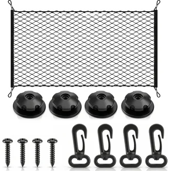 Organizér do auta Interlook Síť do kufru auta | elastická ochranná síť 110x60 cm | organizér zavazadel | transportní síť | CTM-110*60CM-B