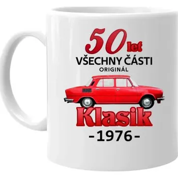 Žertovný předmět 50 let - všechny části originál - Klasik 1976 - hrnek s potiskem- Tričkový.cz