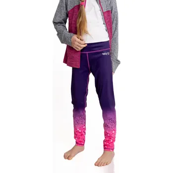 Dívčí legíny WOLF SPORTOVNÍ DÍVČÍ LEGÍNY [T2494] Barva: Fialový melír, Velikost: 128