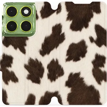 Pouzdro na mobilní telefon Flipové pouzdro Mobiwear - Motorola Edge 70 - V166S Hnědá strakatá (Knížkové flip pouzdro, obal, kryt na mobil Motorola Edge 70 - V166S Hnědá strakatá, materiál Umělá kůže + TPU - ochrana 360°, stojánek, silikonová vanička, magnetické zavírání)