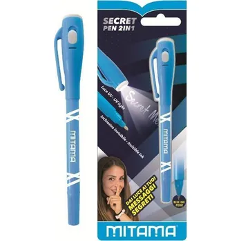 Kuličkové magické pero s UV svítidlem Mitama 2v1, modrá