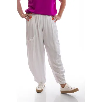 Dámské kalhoty Italy fashion Dámské harémové kalhoty RIKA Barva: Bílá, Velikost: UNI: L-2XL