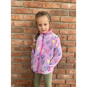 Dívčí mikina WOLF fleesová mikina LOVE [B2242] Barva: Šedá, Velikost: 116