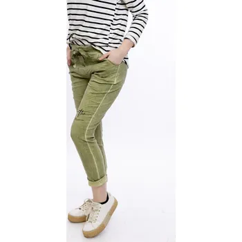 Italy fashion Dámské kalhoty ESPERA Barva: Limetková, Velikost: UNI: S-L