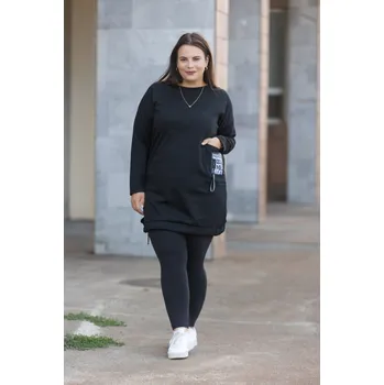 Dámská tunika Italy fashion Dámská tunika LIBRE Barva: Černá, Velikost: UNI: L-2XL