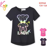 Kugo holčičí tričko s medvědem Barva: Černá, Velikost: 146