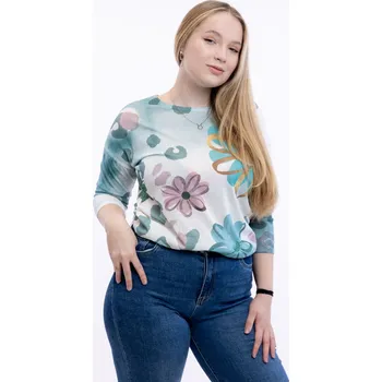 Dámské oblečení Italy fashion Úpletový top LUXA Barva: Petrolejová, Velikost: UNI: M-XL