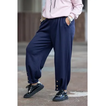 Dámské oblečení Italy fashion Teplákové kalhoty ORLANDO Barva: Tmavě modrá, Velikost: UNI: XL-3XL