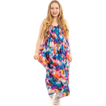 Dámské šaty Benter Dlouhé šaty COCO [16608] Barva: Modrá, Velikost: UNI: XL-5XL