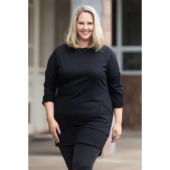 Dámská tunika Italy fashion Dámská tunika VESNA Barva: Černá, Velikost: UNI: XL-3XL