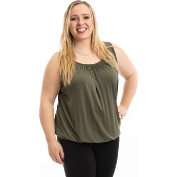 Italy fashion Dámské tílko do gumy BASIC Barva: Khaki, Velikost: UNI: XL-3XL