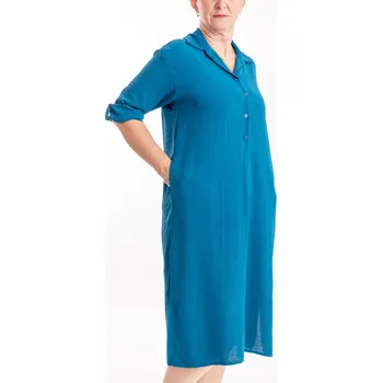 Dámské šaty Italy fashion Dlouhé šaty INRY Barva: Petrolejová, Velikost: UNI - L-2XL