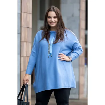 Dámská tunika N.EVERY DAY Tunika SPARK Barva: Modrá, Velikost: UNI: 2XL-4XL