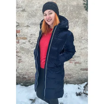 Zimní lesklý kabát TEMSTER Barva: Modrá, Velikost: 2XL